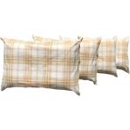 ４個 枕カバー付 やわらかめソフトパイプ枕 クロス 約４３×６３ｃｍ ＹＥ 【日本製】 【パイプ枕】 【通気性】
