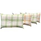 ４個 枕カバー付 低反発チップ枕 クロス 約３５×５０ｃｍ ＧＮ２個ＹＥ２個 【日本製】 【ボリューム】 【低反発】 【低反発チップ】