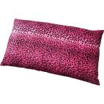 長座布団カバー ヒョウ柄 ピンク 約