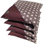 ４枚 ヌード座布団 ＋ 座布団カバー 絣 の セット 約５５×５９ｃｍ ＲＥ 【日本製】【圧縮していない】【ヌードクッション】【銘仙判】【和室】