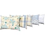 ４個 枕カバー付 かためのハードパイプ枕 ブランチ・ＮＡ・クロス・ペイズリー 約３５×５０ｃｍ ＢＬ 【日本製】 【パイプ枕】 【通気性】 【清潔】