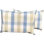 ２個 枕カバー付 低反発チップ枕 ＮＡ 約４３×６３ｃｍ ＢＬ 【日本製】 【ボリューム】 【低反発】 【低反発チップ】