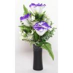 水上約16cm水下約8cm 造花 お供花 仏花 お供え花 仏壇花 お仏壇用に アレンジ花 1本 花器なし　K-1154