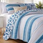 Greenland Home Pebble Beach Quilt Set, 2-Piece Twin/XL, Blue