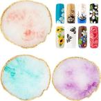 3 Pieces Nail Art Palettes Nail Mixing Palette Polish Color Mixing Plate Go