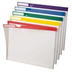 Clear Poly Index Folders, Letter, Assorted Colors, 10/Pack (品)