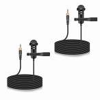 2-Pack Lavalier Lapel Microphone Compatible with