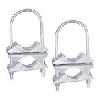 Eightwood Double Antenna Mast Clamp V-Jaw Bracket U Bolts Pipe Mounting Har
