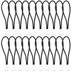 Lainrrew банджи мяч 20 шт 4 дюймовый черный брезент банджи код крепежный ремешок многоцелевой резина шнурок мяч Thai имеется брезент ki