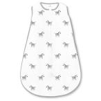 Amazing Baby Microfleece Sleeping Sack, Zebra, Soft Black, Large, Wearable