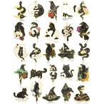 25 Pieces Black Gold Enamel Pins Set Backpack Pins Gothic Pins Crow Snake C
