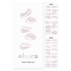 ohora Semi Cured Gel Nail Strips (N White Swirl) - Works with Any Nail Lamp