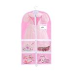 WJWSKI Pink Kids Dance Garment Bag for Hanging Clothes,37 Inch Waterproof P
