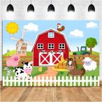 5x3ft Farm Backdrop Red Barn Farmhouse Animals Photography Background Birth