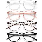 BOSSWIN Blue Light Blocking Glasses for women/men - 4Pack Computer Reading/