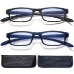 EYEURL 2 Pack Reading Glasses for Women Men Neck Hanging Blue Light Blockin