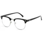 Blue Light Blocking Glasses for Women Men Classic Semi Rimless Fake Nerd An