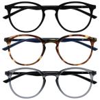 OPULIZE Met 3 Pack Blue Light Blocking Reading Glasses Computer Gaming Blac