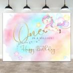 7x5ft Pink Dreamlike Unicorn 1st Birthday Backdrop One in A Million Backgro