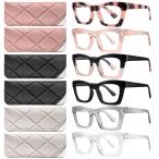 CCVOO 6 Pack Oprah Style Reading Glasses for Women Blue Light Blocking Comp