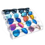 MineDecor plastic sunglasses auger nai The - clear glasses display case 5 step glasses storage tray box glasses desk holder stand 10