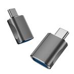 JIALUU серый USB A женский из USB C мужской адаптор,USB 3.0 OTG женский данные коннектор конвертер, ноутбук,PC, зарядное устройство 