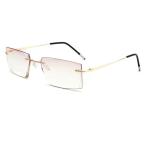 K.LAVER Bifocal Reading Glasses For Men Women Rimless Blue Light Blocking G