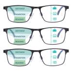 OKH 3 Pack Progressive Multifocus Reading Glasses Men Blue Light Blocking M