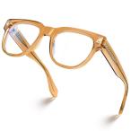 VISOONE Square TR90 Blue Light Blocking Glasses with Anti Glare Computer Gl