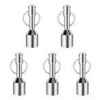 BAYTORY 5Pcs 12mm Keychain Magnet for Testing Brass, Neodymium Anti-Rust Ma