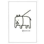 かっこいい犬。 ポストカード かっこいい犬 田辺画伯