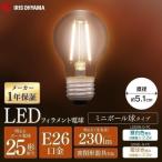 ショッピングLED電球 LED電球 E26 25W 25形相当 電球 LED フィラメント電球 ミニボール球 LDG2N-G-FC LDG2L-G-FC アイリスオーヤマ