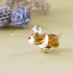 ガラス細工　クリスマス　トナカイ