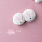 ガラスカトラリー 箸置き　うさぎ　雪うさぎ　春　ギフト　　うさぎの箸置き（ピンク）