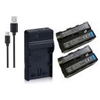 USB充電器 と バッテリー2個セット DC