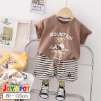  baby clothes setup man child clothes short sleeves T-shirt bear border pattern girl summer 80 90 100 110 120