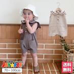 ロンパース 赤ちゃん 夏服 ベビー服 ノースリーブ 60 70 80 90 無地 レトロ 男の子 女の子 カバーオール 出産祝い 内祝い