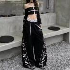  накладывающийся надеты способ талия Logo широкий брюки боксеры Корея Street Y2K танцевальный костюм K-POP hip-hop женский 10PA-11