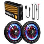 2024年 NEWモデル 25000mAh 22V高電圧出力 ファン付き作業服対応 ファンバッテリー セット防水防塵付き 防塵カバー付き 熱中症対策 NIN-elemai-22V-FAN-2024-X