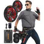 2024 NEWモデル ファン付き作業服 25000mAh 超高出力36V ファンバッテリーセット 空冷調節作業服 猛暑対策必須品 綿100%　NIN-elemai-36V-CX-BX-X