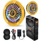 2024年NEWモデル 28V超高電圧出力 30000mAh大容量 ファン付き作業服対応 ファンバッテリー セット防水防塵付き 防塵カバー付き 熱中症対策