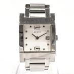 グッチ GUCCI 腕時計 7700L ステンレススチール シルバー ホワイト クオーツ スクエアフェイス レディース時計