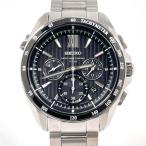 セイコー SEIKO 腕時計 SAGA153 ブライツ クロノグラフ ステンレススチール シルバー ブラック文字盤 ソーラー電波 メンズ