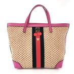  Gucci GUCCI ручная сумочка 410818 вишня Kids линия черновой .a/ кожа бежевый 