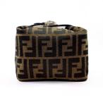 フェンディ FENDI ポーチ バニティバッグ 化粧ポーチ マルチポーチ ズッカ キャンバス/レザー ブラウン ヴィンテージ