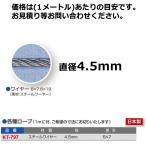 寺西喜 要見積 防球ネット補助品 ワイヤーロープ (1mに付) スチールワイヤー 4.5mm径 KT-797 ＜2024＞