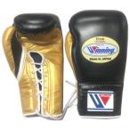 10オンス MS-300-BLKGLD1 ウイニング ボクシンググローブ ひも式 winning boxing gloves 10oz