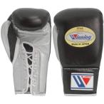 10オンス MS-300-BLKSLV1 ウイニング ボクシンググローブ ひも式 winning boxing gloves 10oz