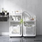 ランドリーワゴン スリム ランドリー ラック バスケット 収納 キャスター付き 洗濯ラック 洗濯かご 新生活 ランドリーバスケット