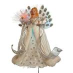 Kurt Adler LED Fiber Optic Angel Figurine  12-Inch  White and Silver by Ku